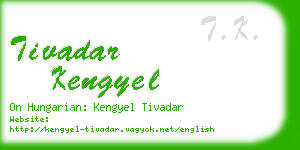 tivadar kengyel business card